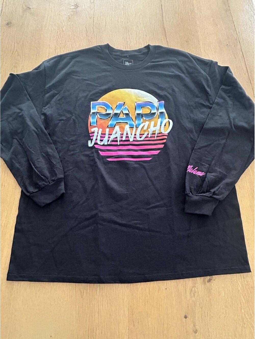 New Licensed Maluma Papi Juancho World Tour Black Long Sleeve Shirt Size 2 XL